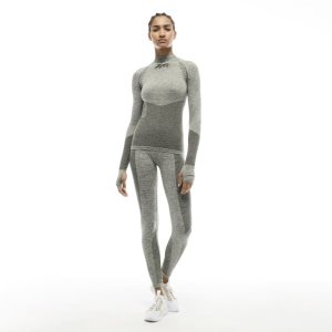 Bluza Damskie Reebok VB Seamless Textured Long Sleeve Top Zielone PL 52JTQPO